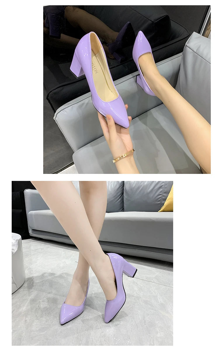 Momsey 2024 New Spring Pumps Fashion High Heels Shoes Women Slip on Ladies Pumps for Party Dress Candy Shoes