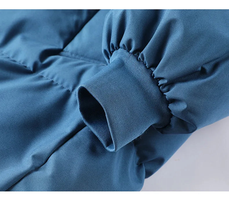 Maxy Thicken Long Coat Women Winter Turtleneck Long Sleeve Loose Midi Female Jacket Fashion Street Zipper Solid Lady Parka Coats