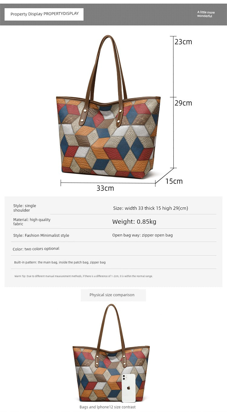 Maxy Texture Soft Leather Big Bag Female Spring/Summer New Arrival Large Capacity Shoulder Bag Fancy Tote Versatile Handbag