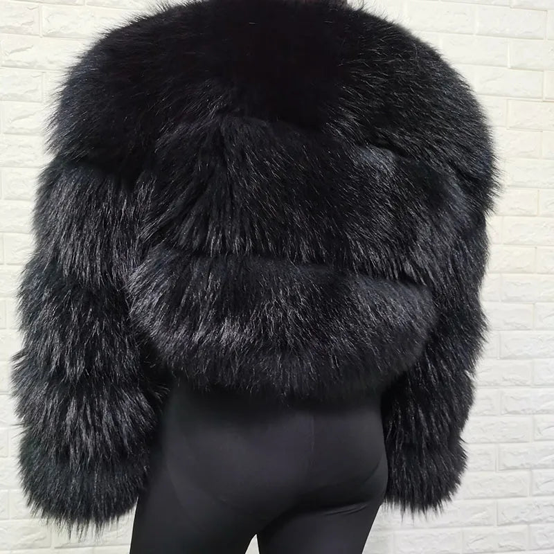 Babs 2024 Plus Size tops Clothing Curve coat Women's Natural real raccoon Fur Coat winter jackets outerwears Female Vest