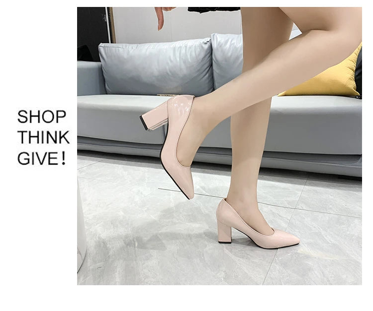 Momsey 2024 New Spring Pumps Fashion High Heels Shoes Women Slip on Ladies Pumps for Party Dress Candy Shoes