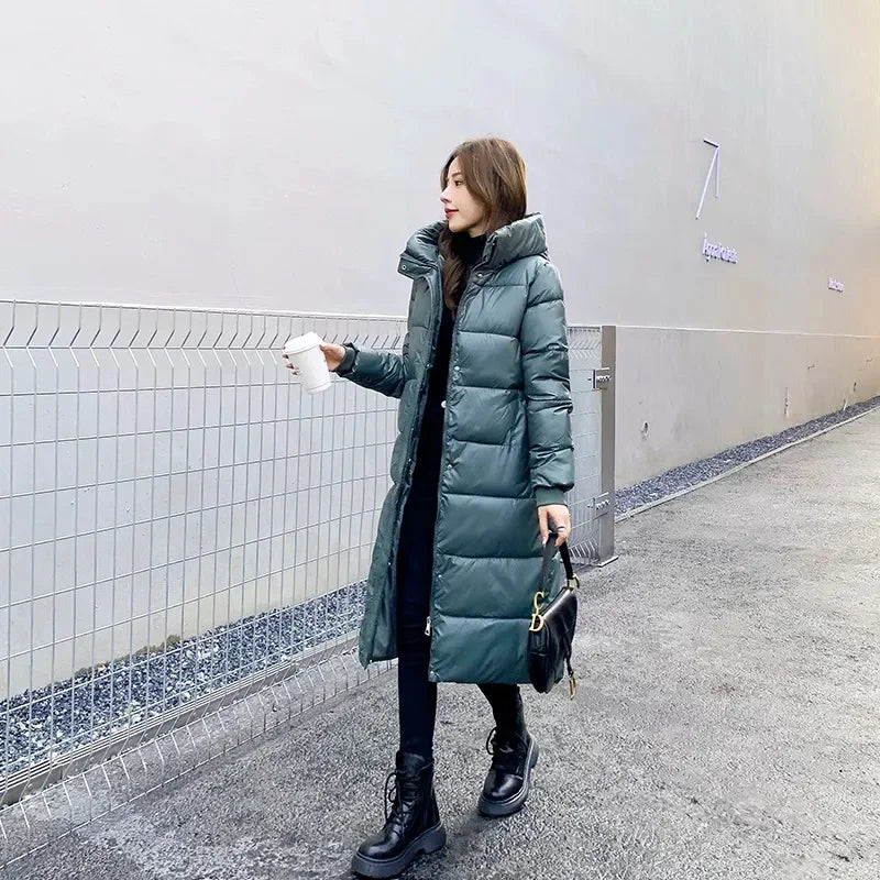 New Gracy Winter Women Jacket Warm Parkas Female Thicken Coat Cotton Padded Parka Long Hooded Outwear Loose Women Snow Jacket 4XL