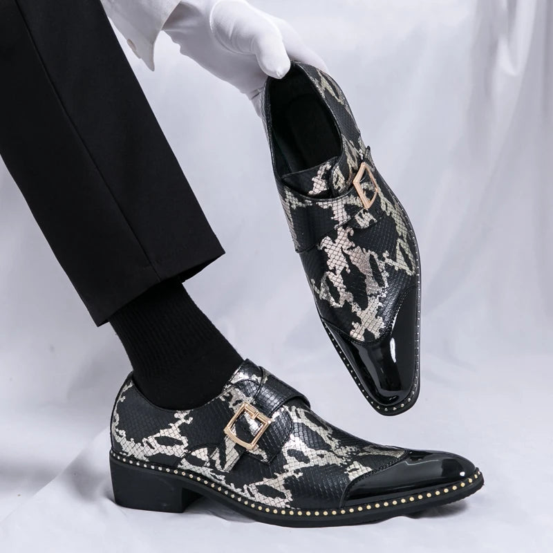 Visco Oxford Dress Fashion Man Business Shoe Handmade Wedding Man Shoe Designer Formal Leather Shoes Luxury Party Prom Formal Shoes