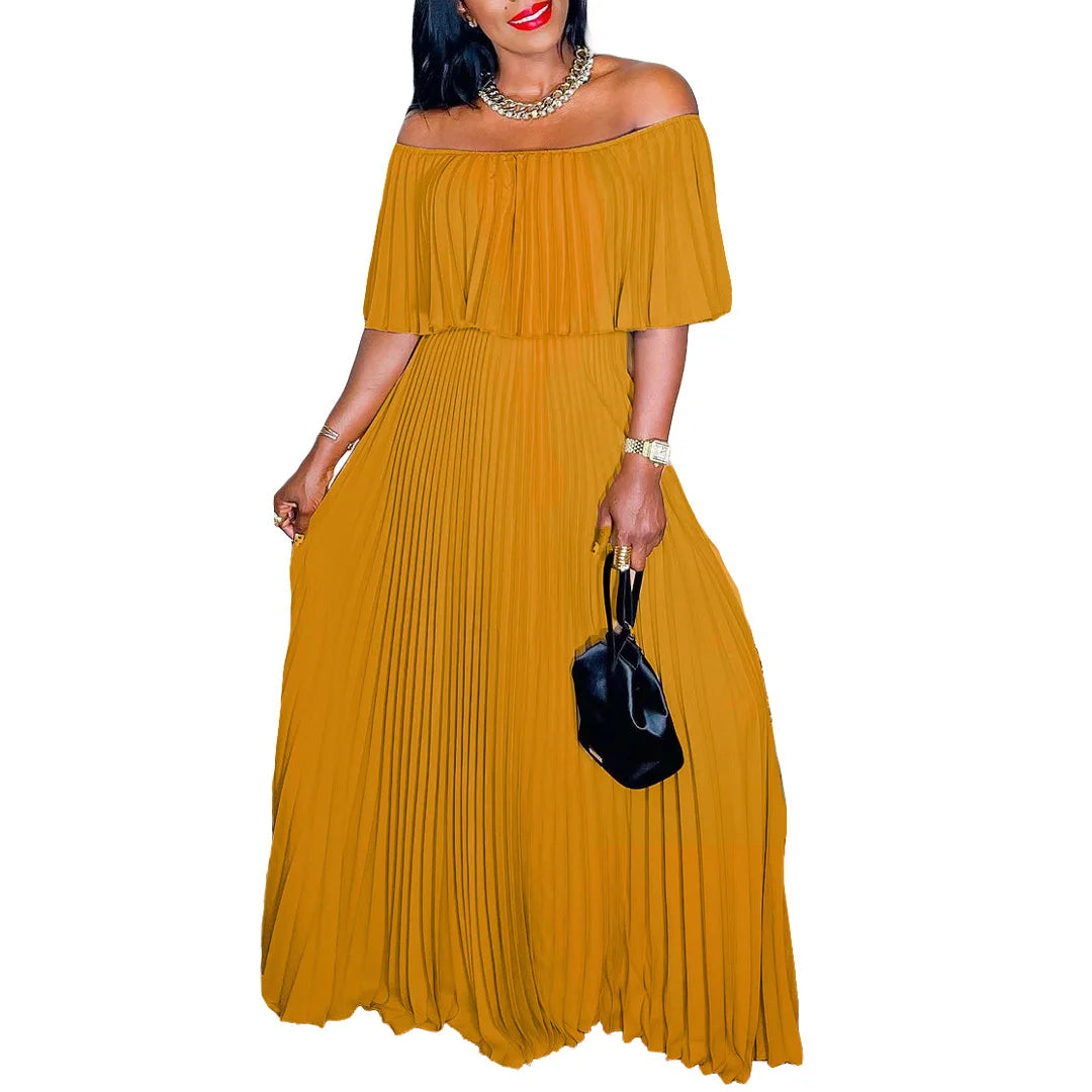 Gracy's Dresses for Women and Belt Plus Size New Summer Party Long Dress Elegant Kaftan Muslim Gown Ladies Clothing