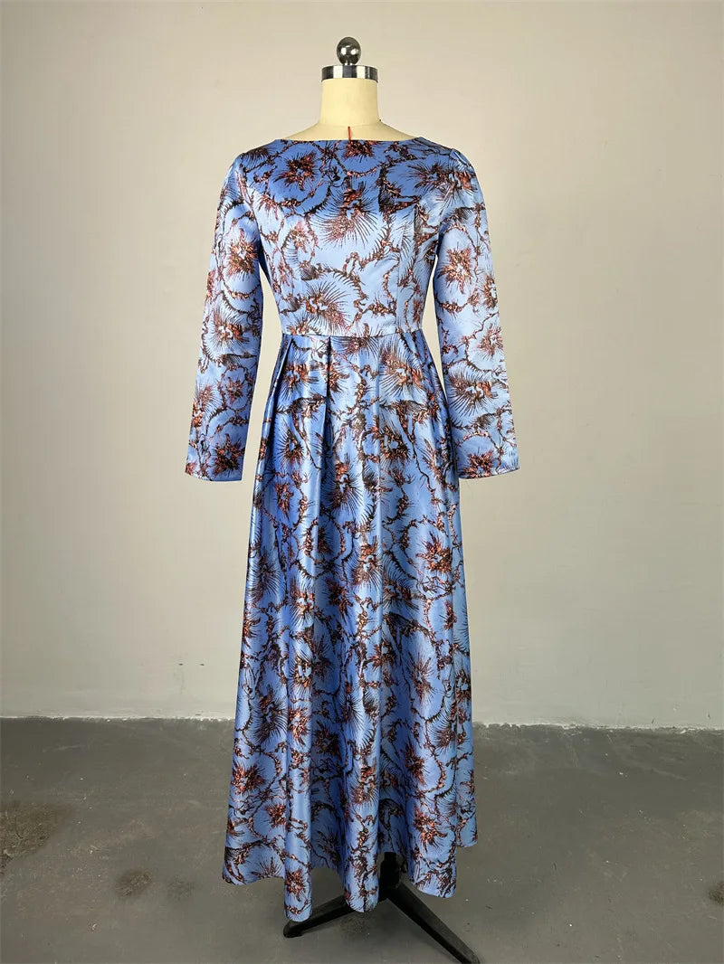 Babs Elegant Dresses for Women Plus Size Turkey Wedding Evening Party Dress Dashiki Ankara Outfits Robe Africa Clothing