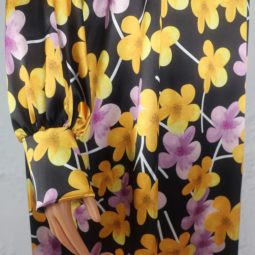 Maxy Smooth Rayon Fabric African Dresses for Woman Printing Dress Plus Size Elegant and Pretty Women's Dresses Female headband