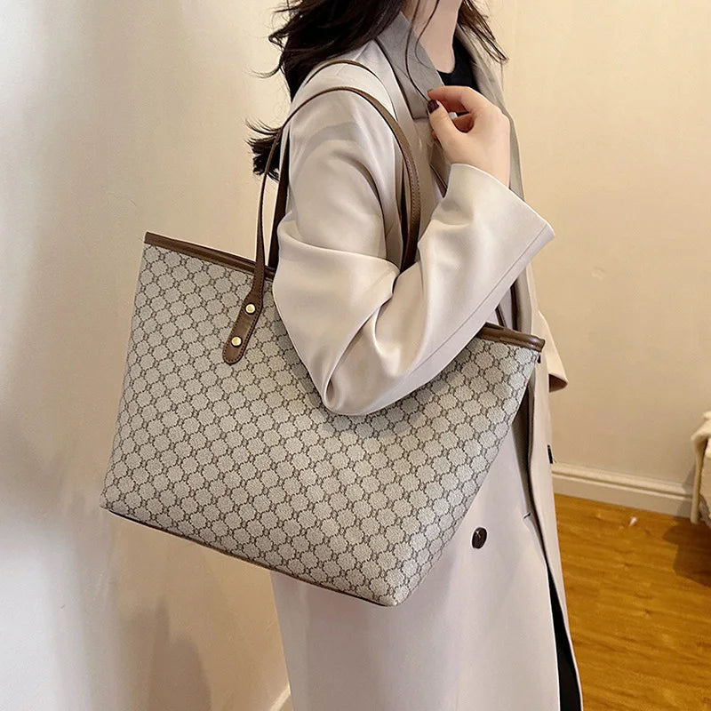 Maxy High End High-capacity Bag For Women, New Trendy Tote Bag, Versatile Commuting Texture Portable Shoulder Bag