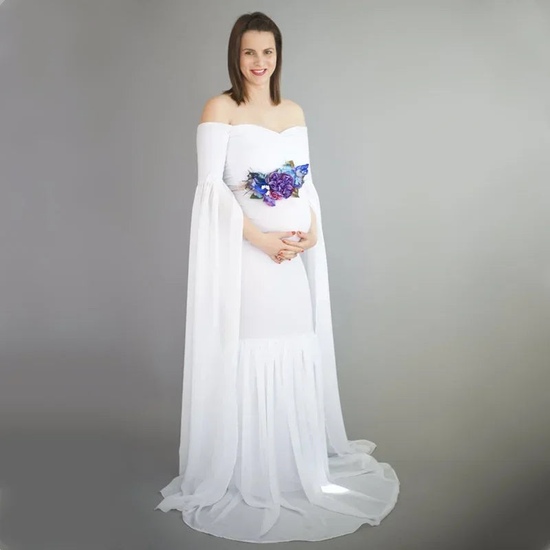 Elegant Maternity Gown Lace Macy Dress Pregnant Women Clothes Photography Pregnancy Dress Maternity Dresses for Photo Shoot