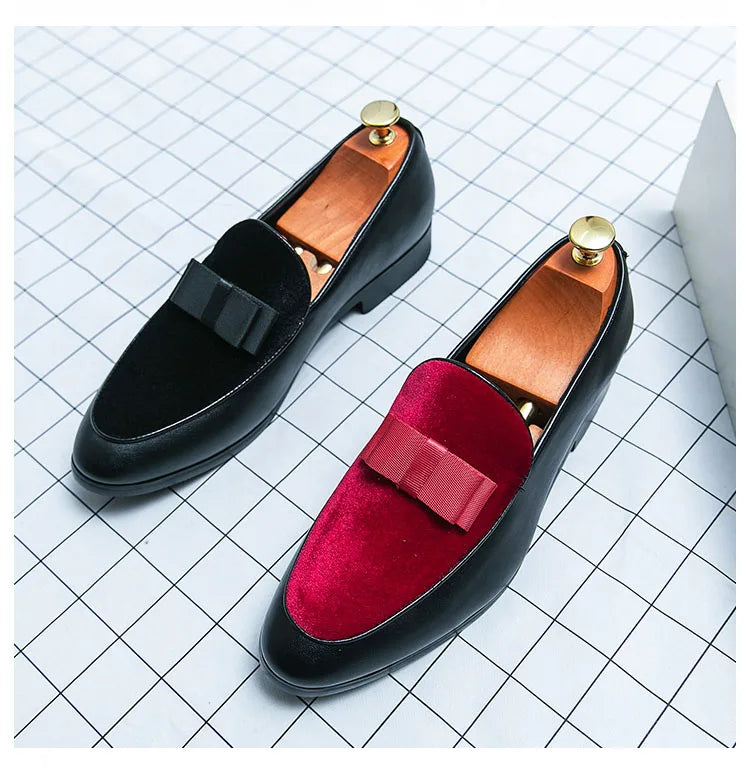 Visco Good Quality British Style Shoes Men Casual Leather Business Shoes 2025 Men's Dress Shoes Bow Tie Formal Leather Large Size 48