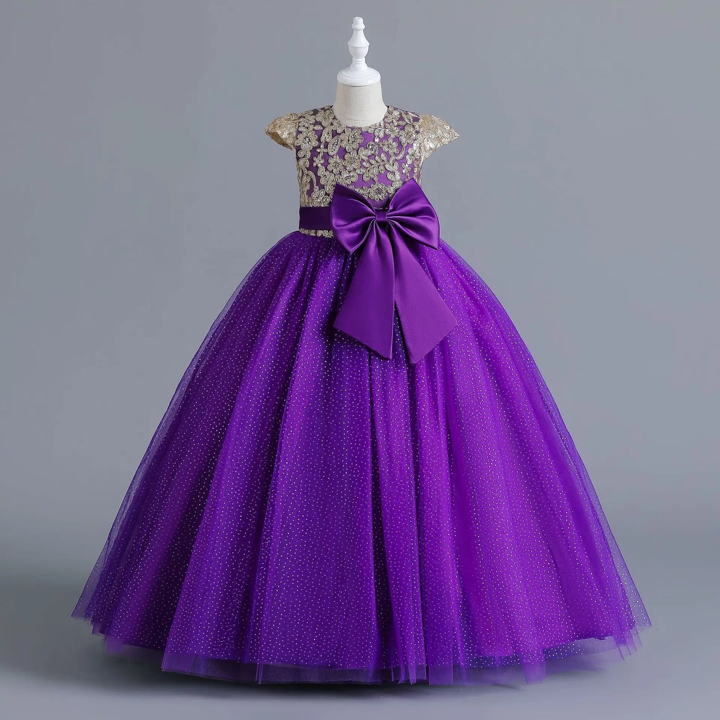 Maxy Girls' Wedding Dress Pompadour Princess Children's Christmas Evening Dresses