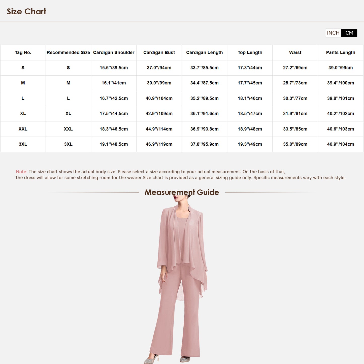 Zay Women Wedding Cocktail Party Outfit 3 Pieces Chiffon Shawl Cardigan Tank Top Pants Set Evening Gowns Dress Suit Formal Outfit