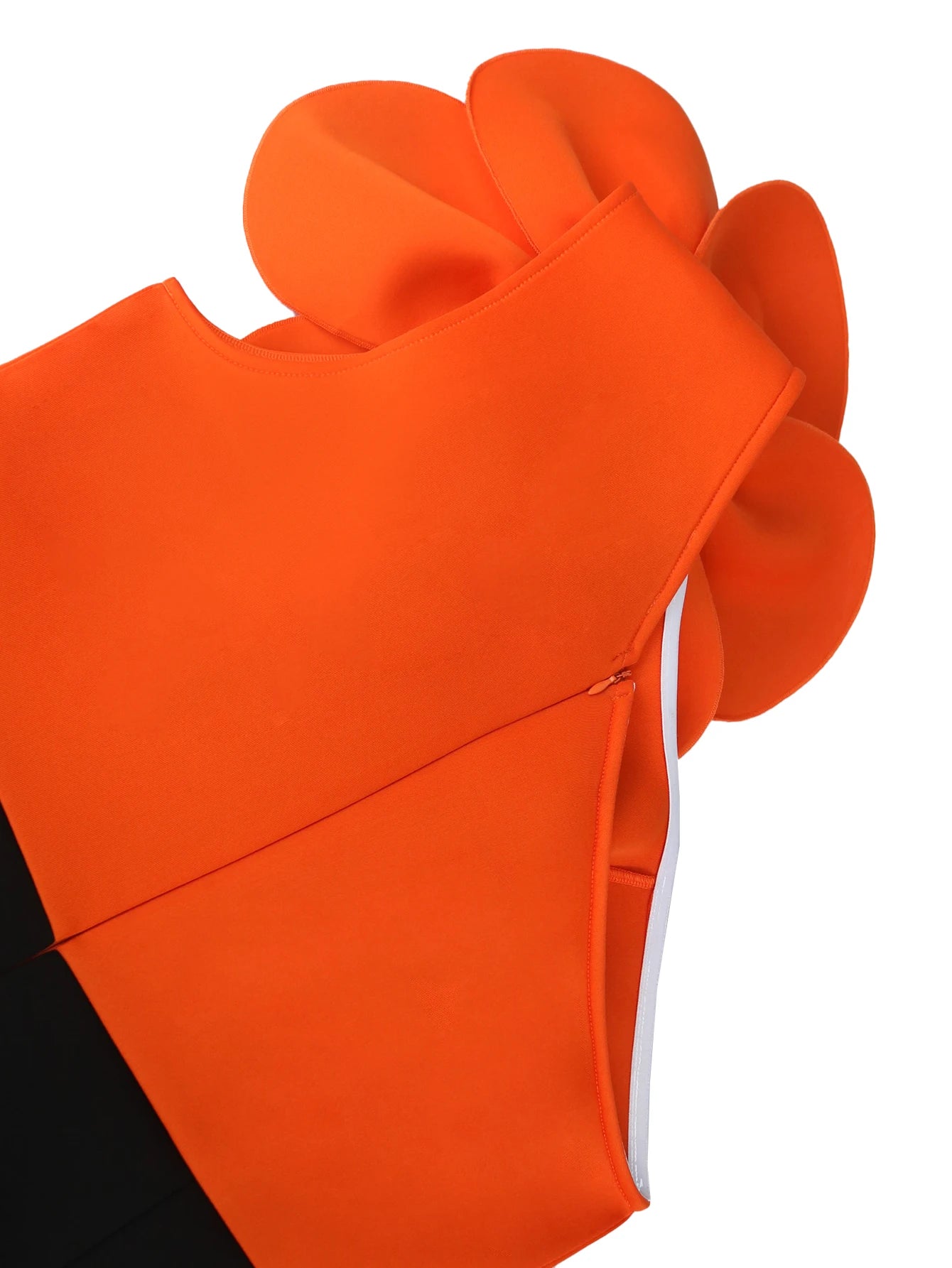 Babs One Shoulder Big Flowers Party Dress For Women Patchwork Color Block Evening Occasion Gowns Female Summer Night Date