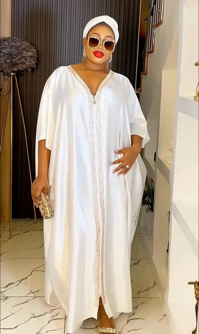 Babs White Dresses For Women Dubai African Party Evening Gown Turkey Wedding Boubou Ankara Robe Africa Clothing