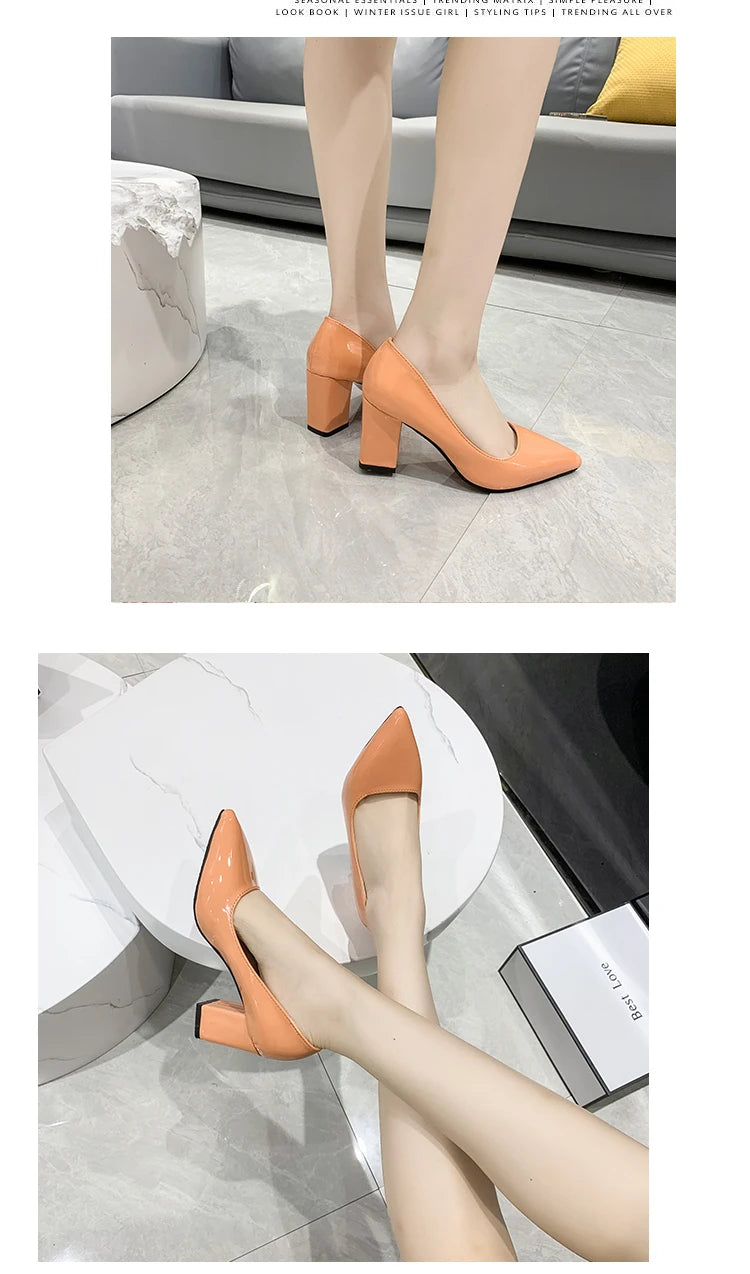 Momsey 2024 New Spring Pumps Fashion High Heels Shoes Women Slip on Ladies Pumps for Party Dress Candy Shoes