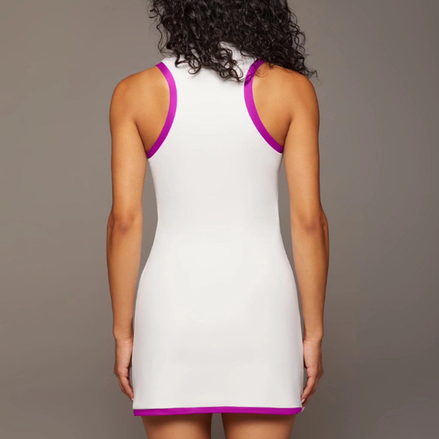 Women Tennis Golf Dress Sleeveless Mock Neck Side Split Above Knee Length Sports Dresses for Badminton Running Hiking Workout