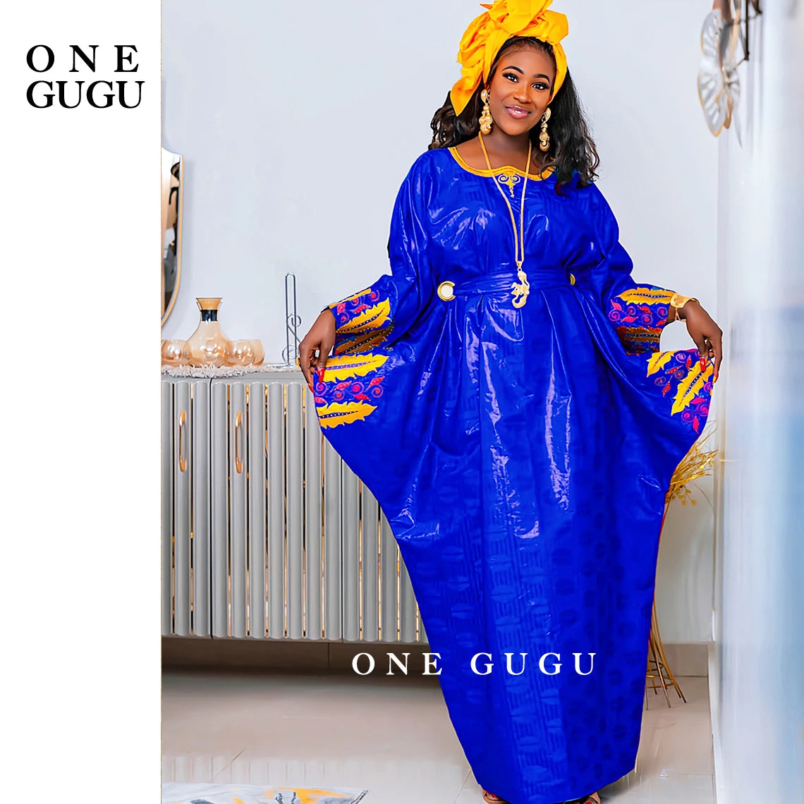 Maxy Royal Blue High Quality African Bazin Riche Boubou Dress for Women Nigerian Wedding Party Gown Long Sewn Dress