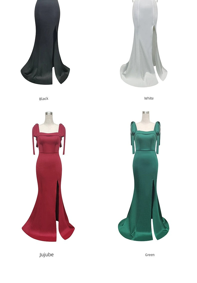 Amay Tied Slim Fit Slimming Banquet Celebrity Same Evening Dress