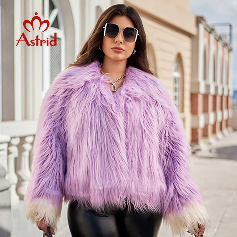 Gacy Faux Fur Coat Women Winter Loose Cardigan Fur Jacket Plus Size Stylish Female Luxury Furry Overcoat Girl Streetwear
