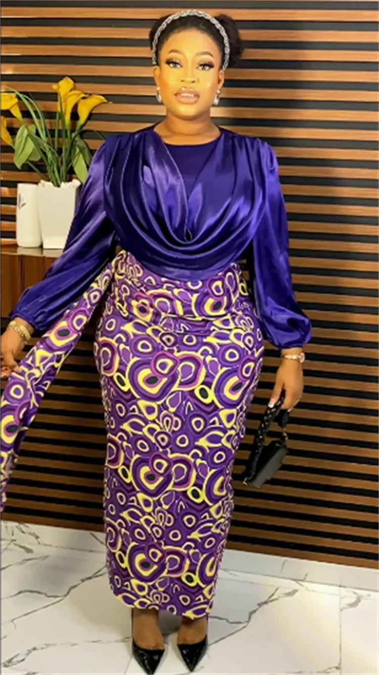 Maxy Plus Size African Elegant Party Dresses for Women 2024 New Fashion Chiffon Maxy Long Dress Kaftan Muslim Gown Ladies Clothing