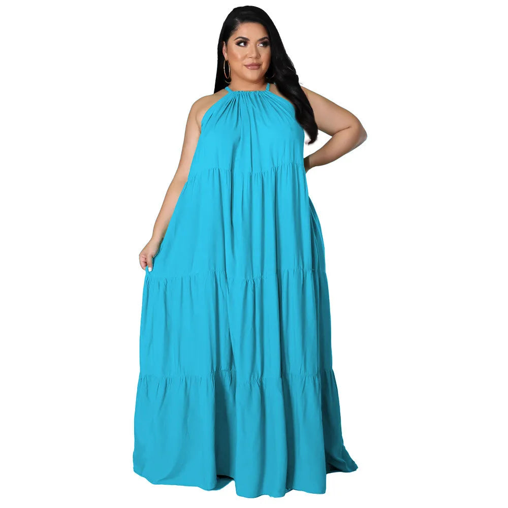 Maxy Women's Dress Plus Size Summer Holiday Clothing Wholesale Sexy Casual Loose Full Length Elegant New Dresses