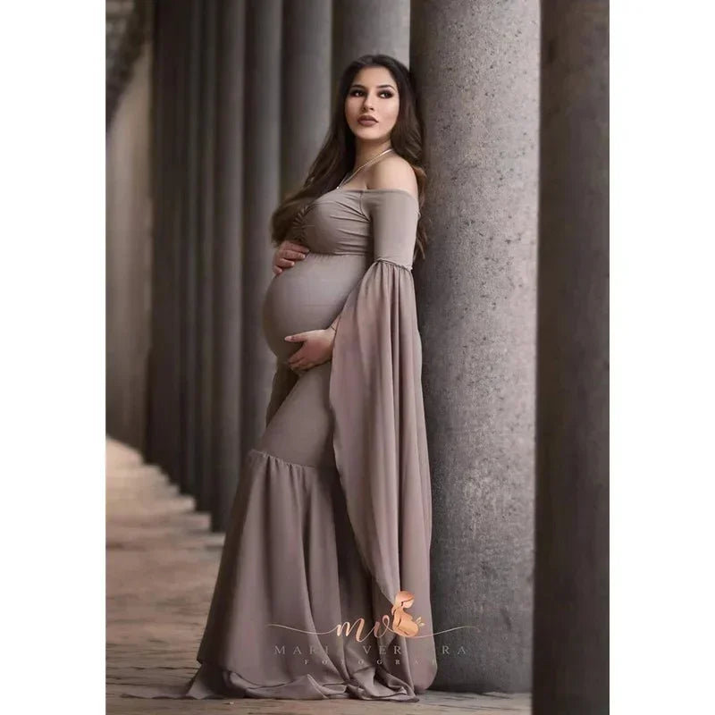 Elegant Maternity Gown Lace Macy Dress Pregnant Women Clothes Photography Pregnancy Dress Maternity Dresses for Photo Shoot