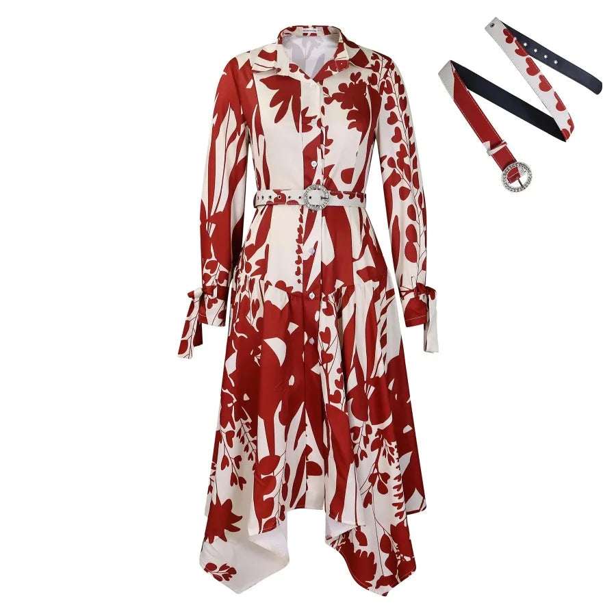 Babs Elegant Polyester African Party Evening Dresses for Women Summer 2024 African Long Sleeve Print Long Macy Dress Gowns Outfits