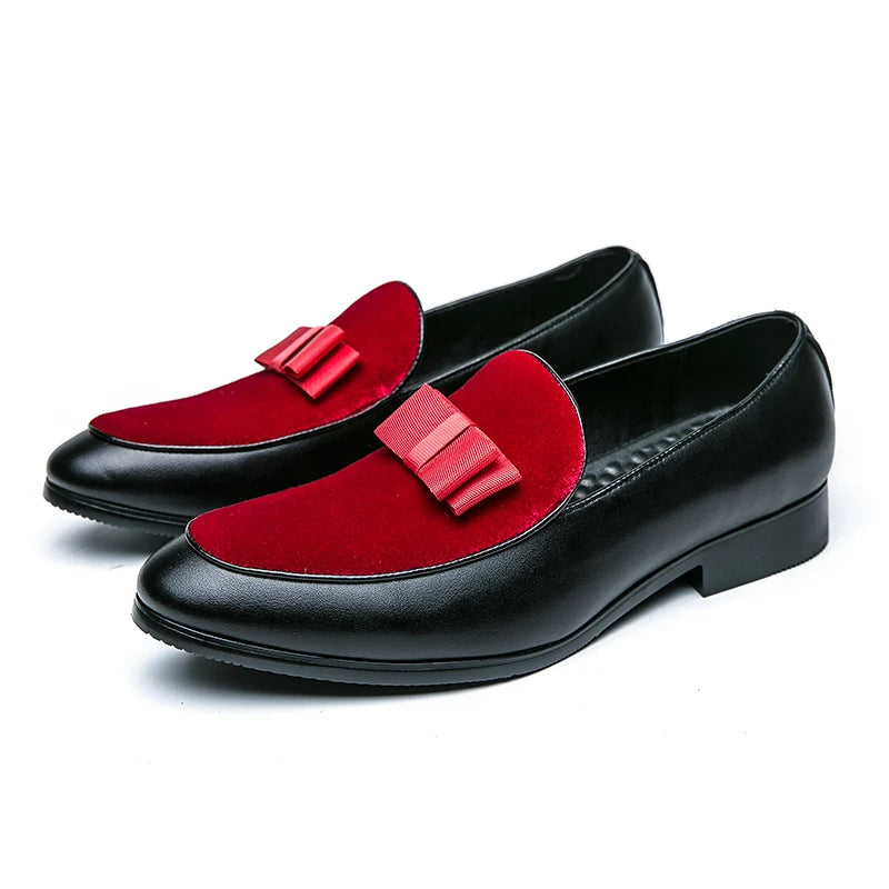 Visco Good Quality British Style Shoes Men Casual Leather Business Shoes 2025 Men's Dress Shoes Bow Tie Formal Leather Large Size 48
