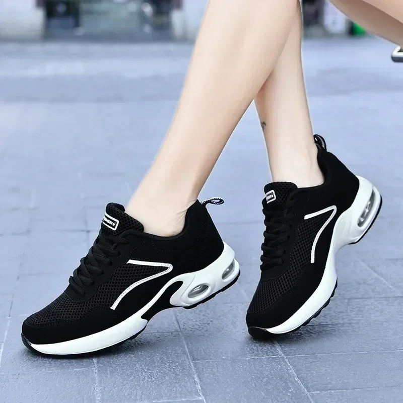 Maxy Women Casual Shoes Mesh Breathable Vulcanized Shoes Woman Autumn Fashion Comfortable Sneakers Women Mesh Casual Sports Sheos