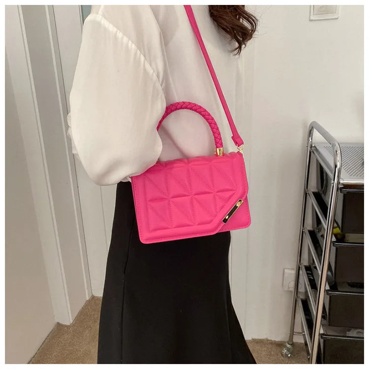 Maxy New Fashion Shoulder Bag Plaid PU Leather Ladies Handbags Designer Crossbody Bags For Women