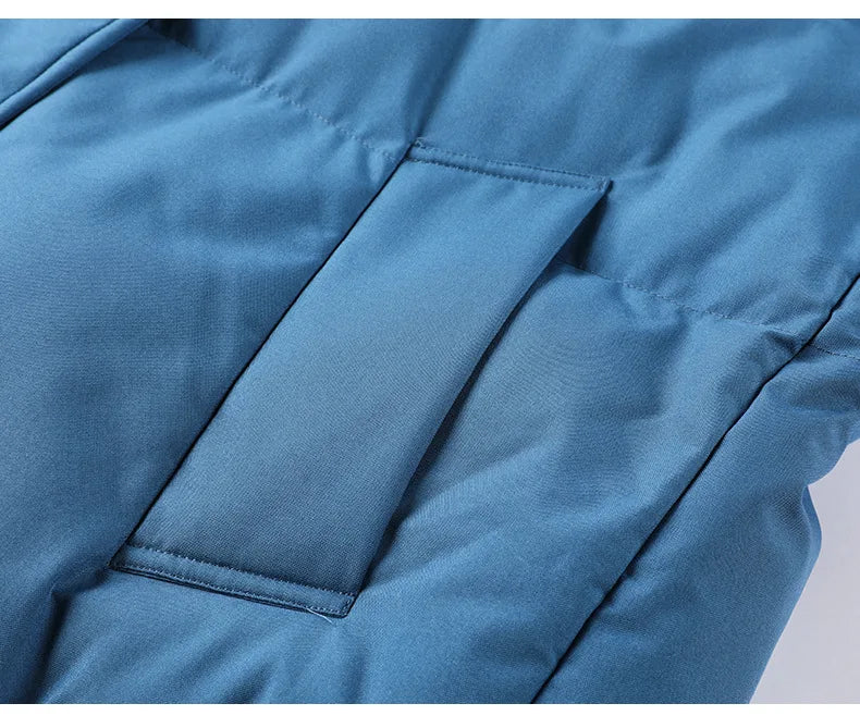Maxy Thicken Long Coat Women Winter Turtleneck Long Sleeve Loose Midi Female Jacket Fashion Street Zipper Solid Lady Parka Coats