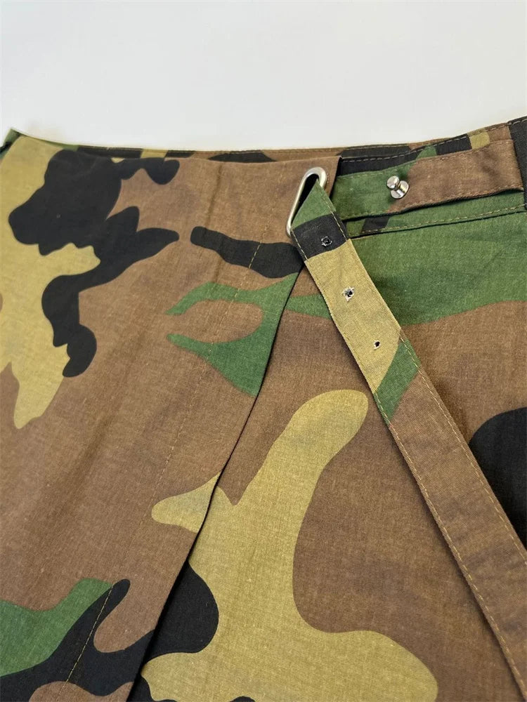 Maxy Women Clothing Shorts Skirts Cargo Camouflage Casual Sexy Fashion Streetwear New Mini Pants.