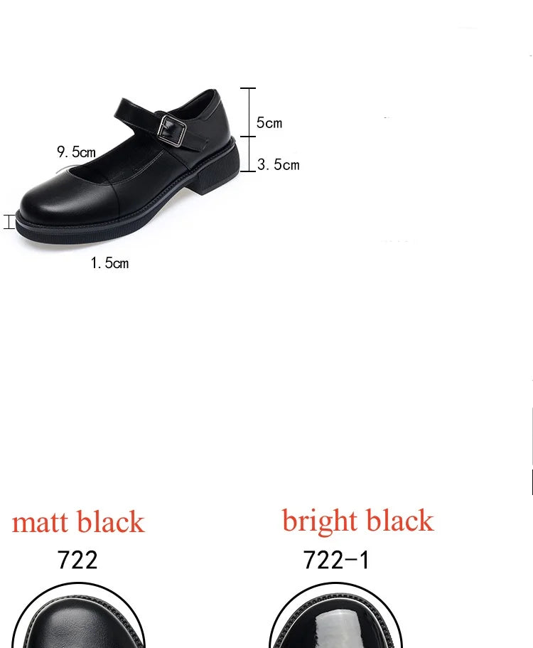 Maxy 3.5cm Breathable Shallow Mouth Bright Leather Shoes Women Mary Janes 2025 Fall Med Square Heels Sheos Black for Office Mom