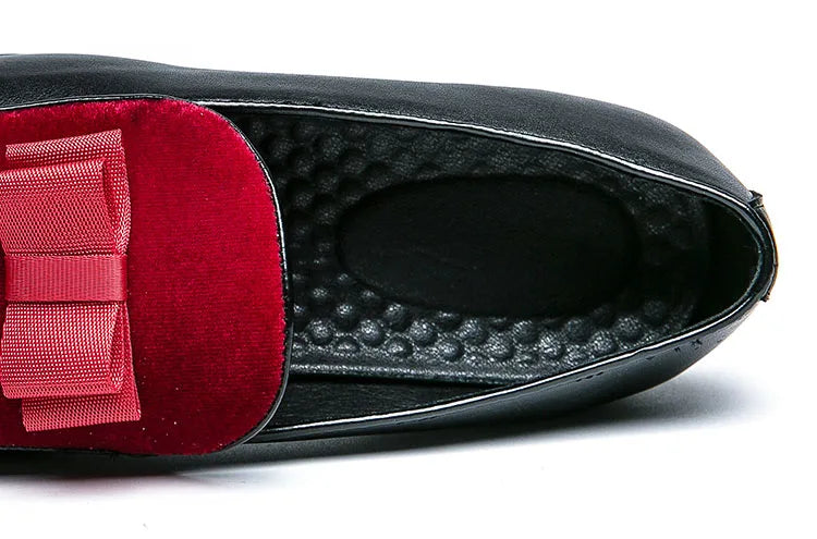 Visco Good Quality British Style Shoes Men Casual Leather Business Shoes Men's Dress Shoes Bow Tie Formal Leather Large Size 48