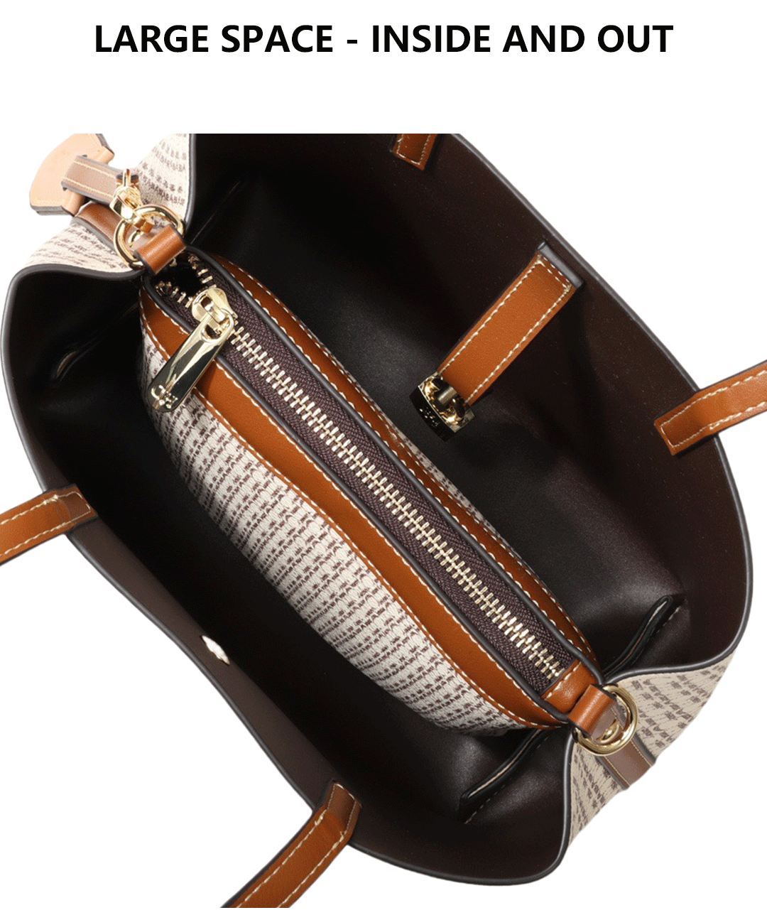 Maxy CH Premium Versatile Leather Crossbody Bag Ladies Large Capacity Daily Commuter Tote Bag Letter Print Design Ladies Fashion