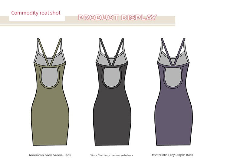 Gracy Strap Showing Chest Pad Dress