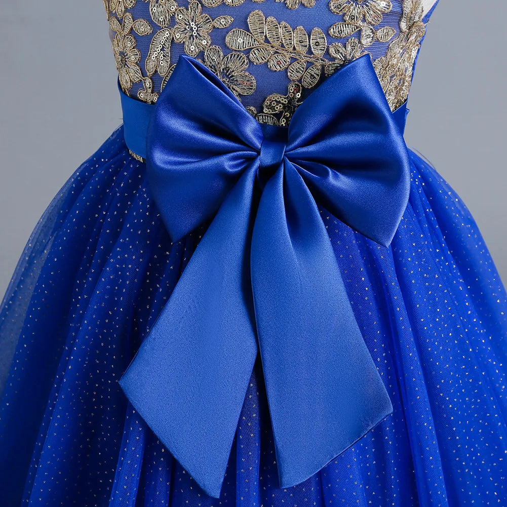 Maxy Girls' Wedding Dress Pompadour Princess Children's Christmas Evening Dresses