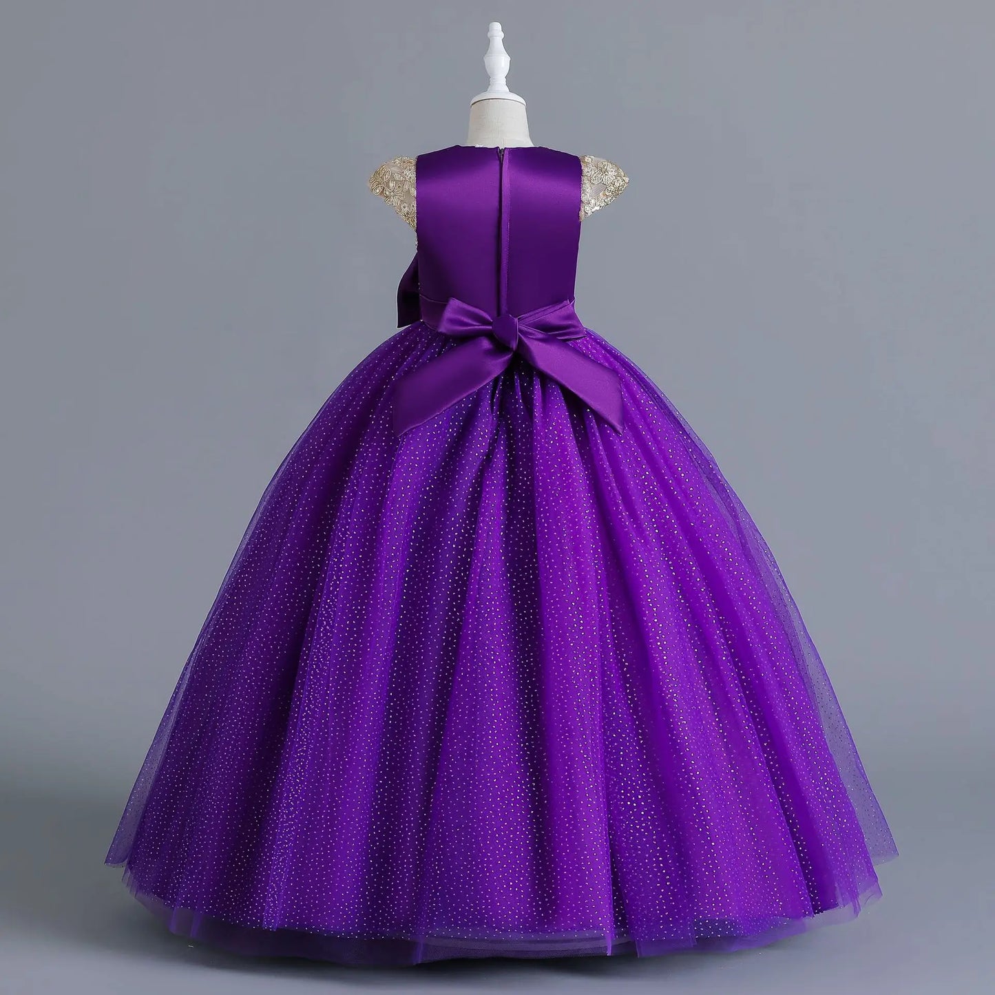 Maxy Girls' Wedding Dress Pompadour Princess Children's Christmas Evening Dresses