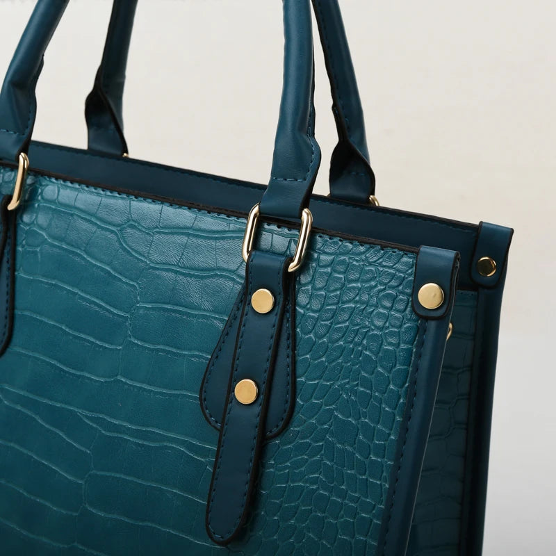Maxy Luxury Crocodile Pattern Handbag Women Large Tote Shoulder Bags Designer Fashion Alligator Leather Crossbody Bag Ladies Handbags