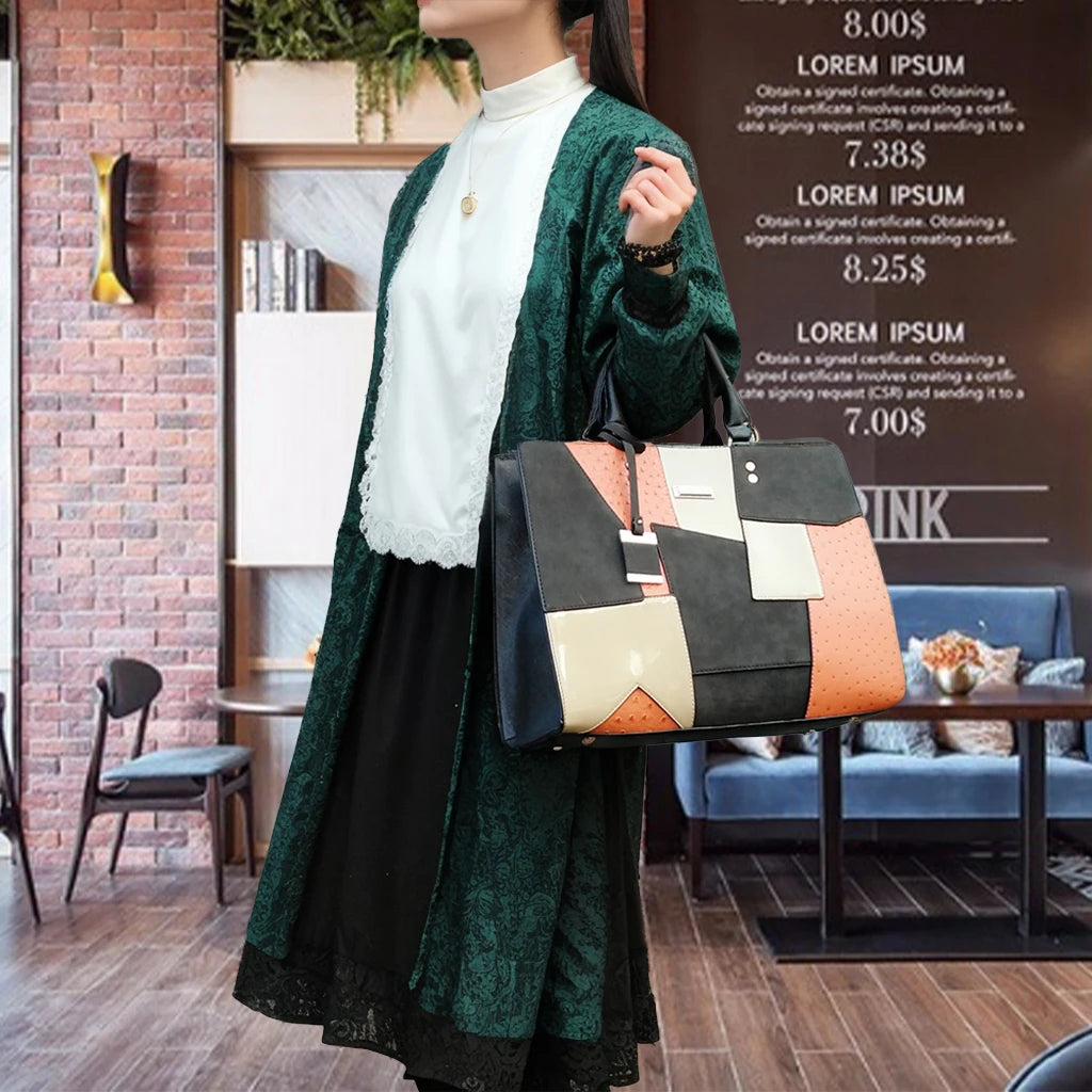 Maxy Large Ladies Handbags Single-shoulder Crossbody Handheld Triple-use Satchel Portable Leisure Bag