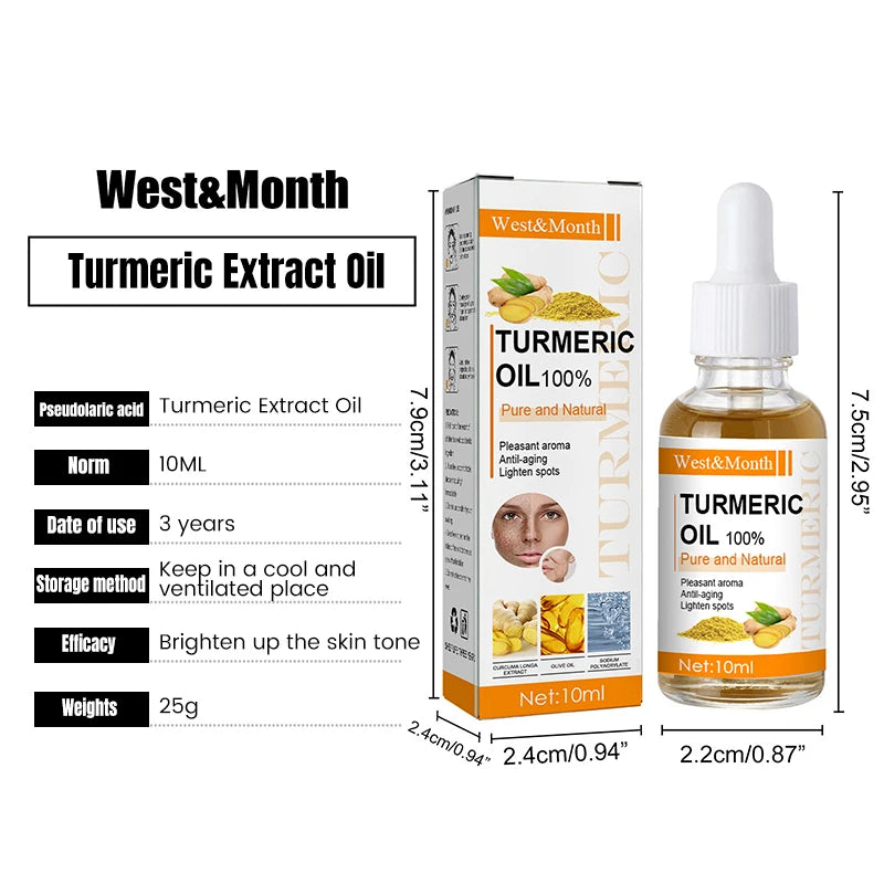 Babs Turmeric Face Serum Moisturizing Essential Oil Tightening Brightening Reducing Fine Lines Oil Control Natural Pure Skincare