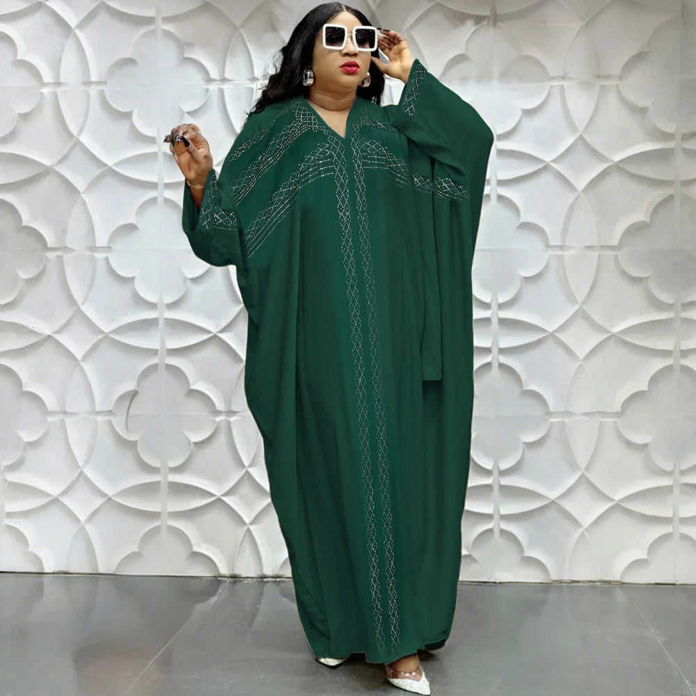 Maxy Abayas for Women Dubai Luxury African Muslim Fashion Dress Caftan Marocain Evening Party Dresses Boubou Robe Djellaba Femme