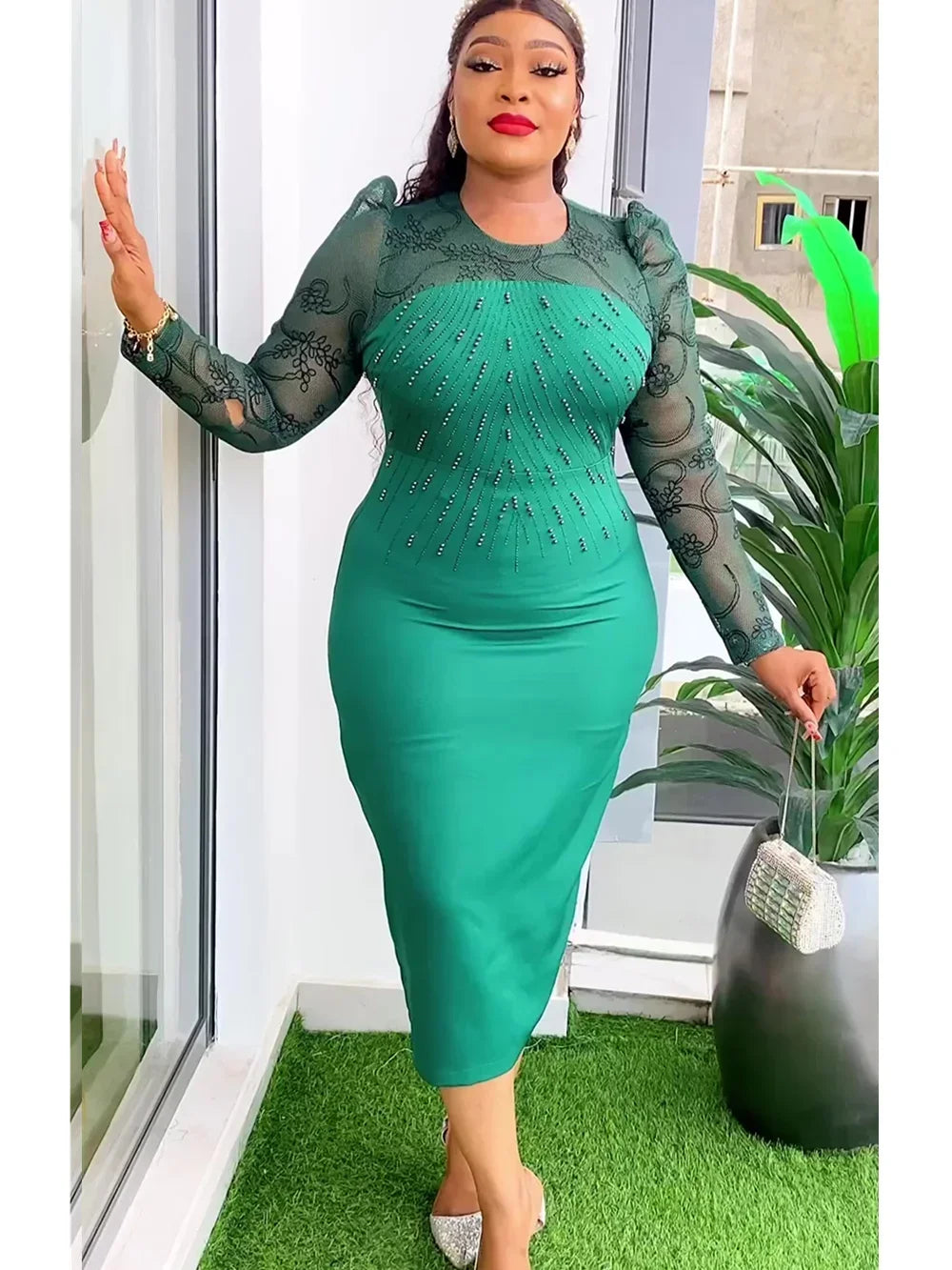 Babs Elegant Ladies Plus Size Dresses Evening Gown Robe Africaine Femme 2024 New Party Women Long Dress Ankara Dashiki Outfits