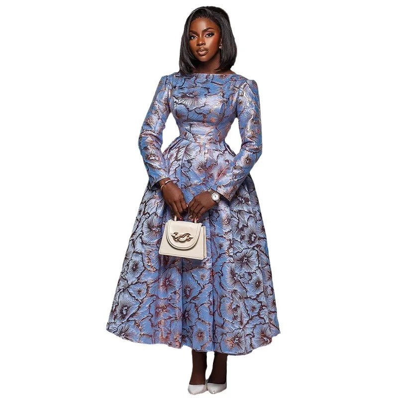 Babs Elegant Dresses for Women Plus Size Turkey Wedding Evening Party Dress Dashiki Ankara Outfits Robe Africa Clothing