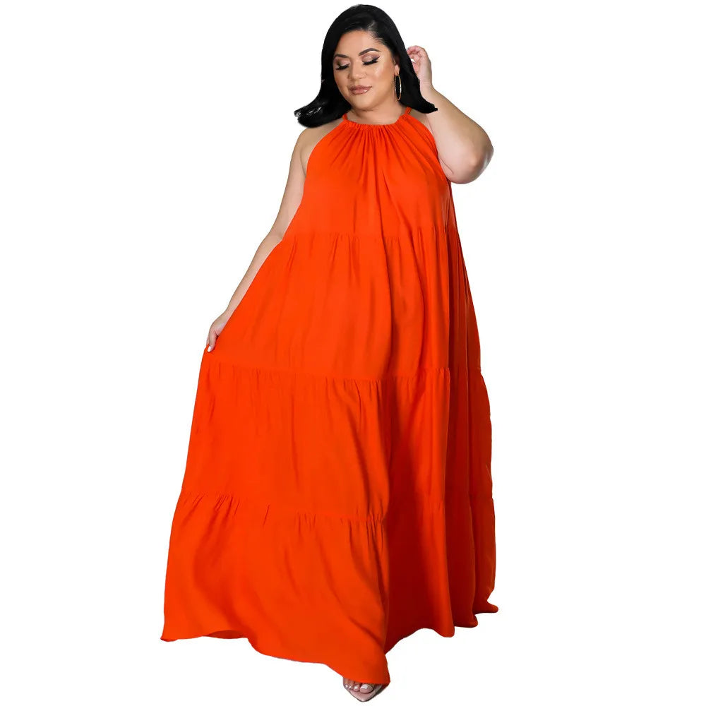 Maxy Women's Dress Plus Size Summer Holiday Clothing Wholesale Sexy Casual Loose Full Length Elegant New Dresses