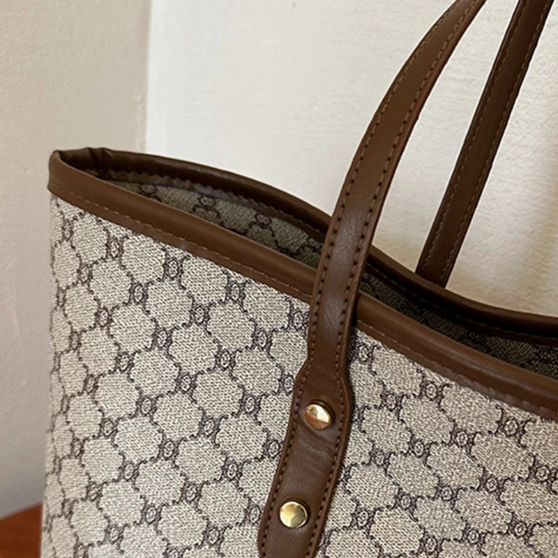 Maxy High End High-capacity Bag for Women, New Trendy Tote Bag, Versatile Commuting Texture Portable Shoulder Bag