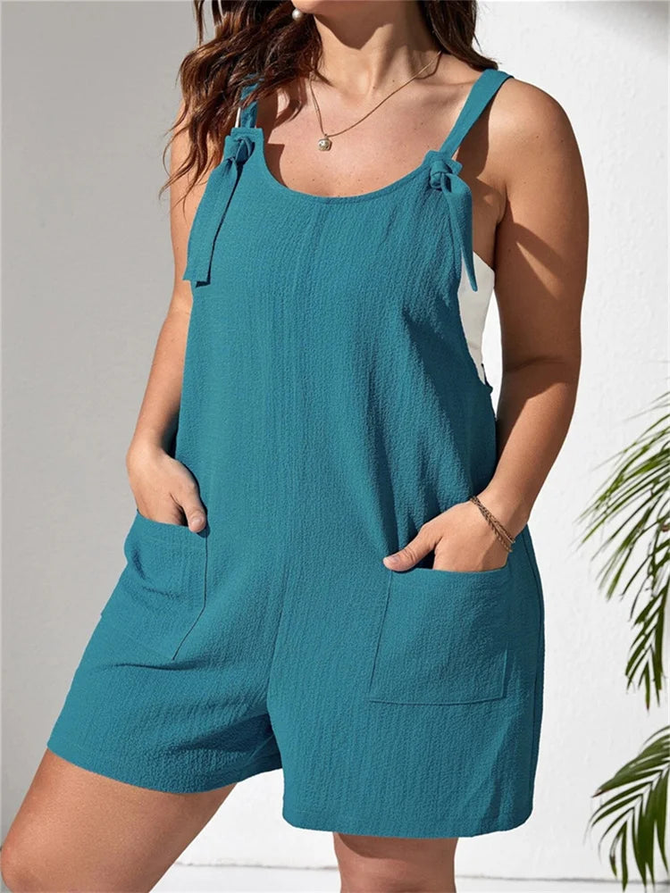 Maxy Plus Size Women Clothing Romper Solid Jumpsuit Slip Corset Sexy Casual Shorts New Style Summer dresses