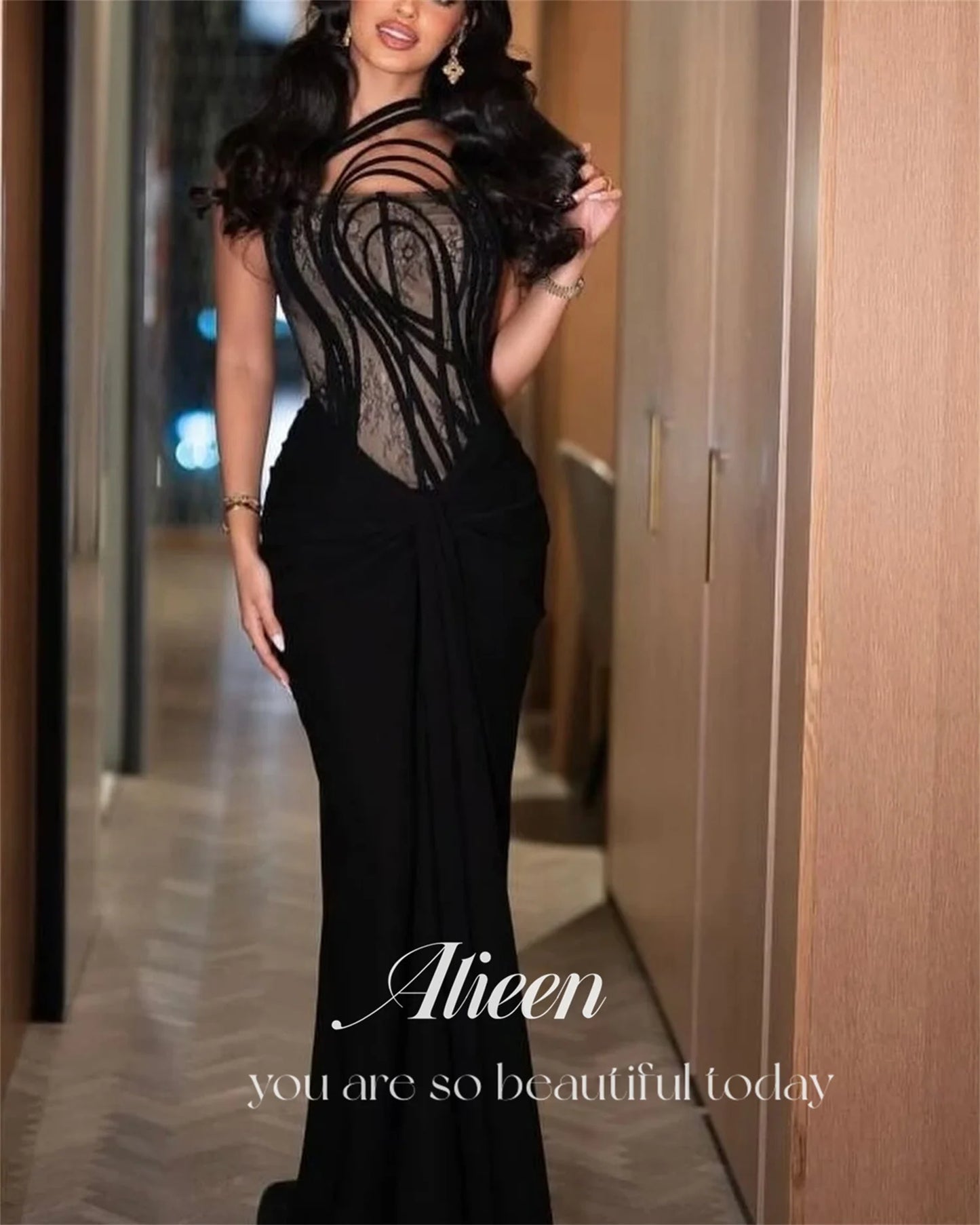 Maxy Aileen Customized Elegant Evening Dresses for Women Luxury Evening Dresses 2025 New Black Wedding Dress Special Occasions Prom