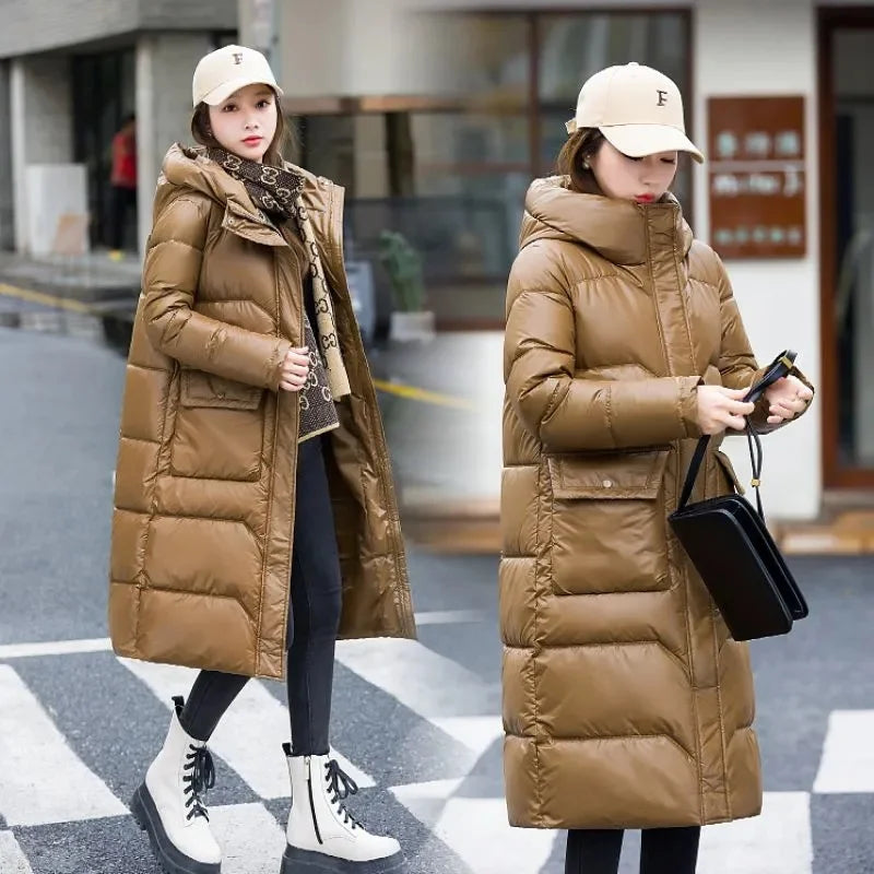 Maxy Temperament Loose Women's Winter New Fashion Korean Down Cotton-Padded Jacket Fat Sister Slim Keep Warm Cotton-Bread Service