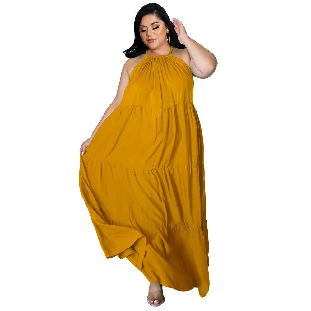 Maxy Women's Dress Plus Size Summer Holiday Clothing Wholesale Sexy Casual Loose Full Length Elegant New Dresses