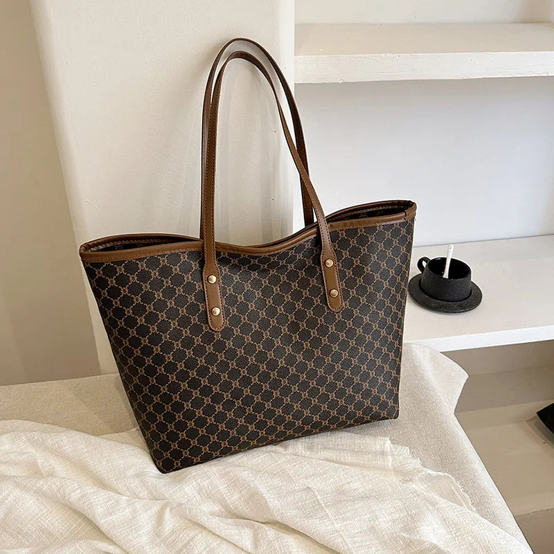 Maxy High End High-capacity Bag for Women, New Trendy Tote Bag, Versatile Commuting Texture Portable Shoulder Bag